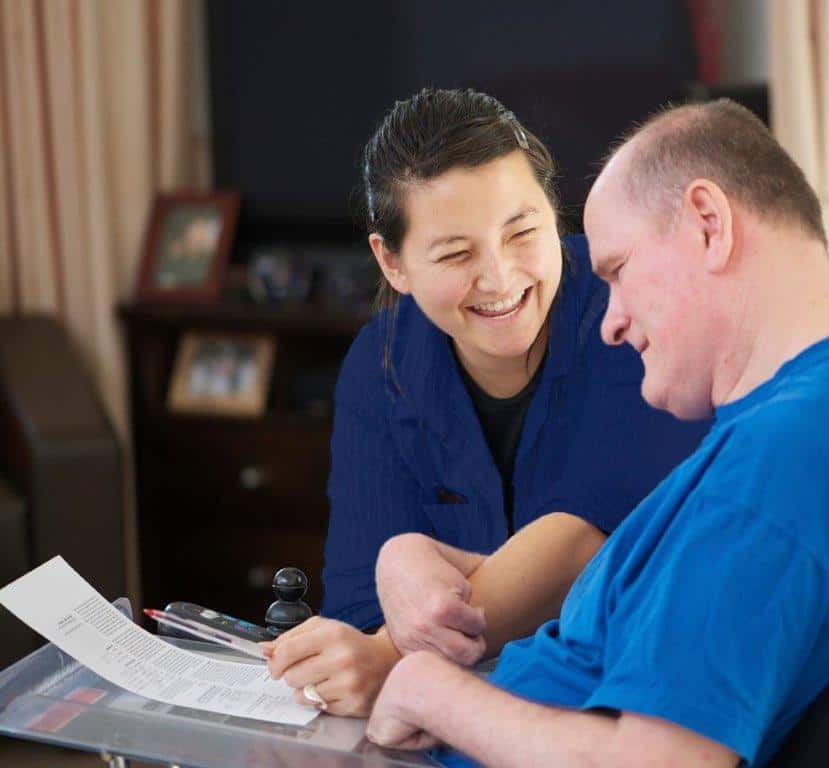 Live-In Care Support Worker with Client